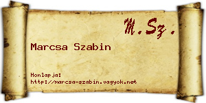 Marcsa Szabin névjegykártya